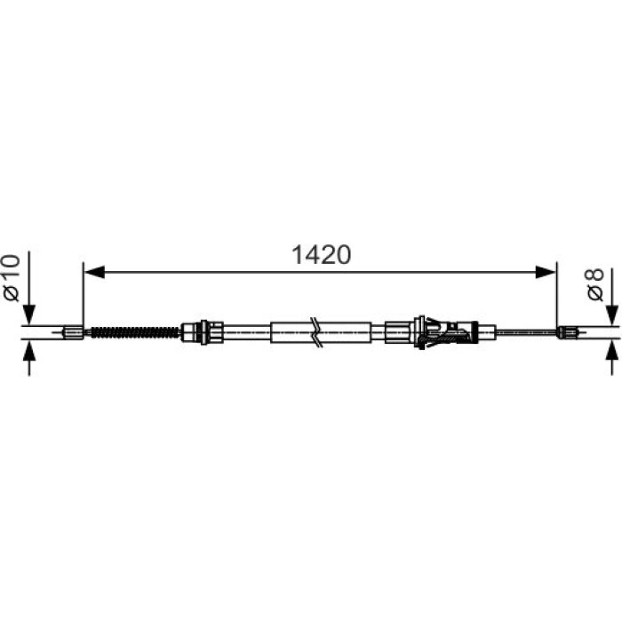 Bosch Handbremsseil 1987482013 Bosch Handbremsseil 1987482013