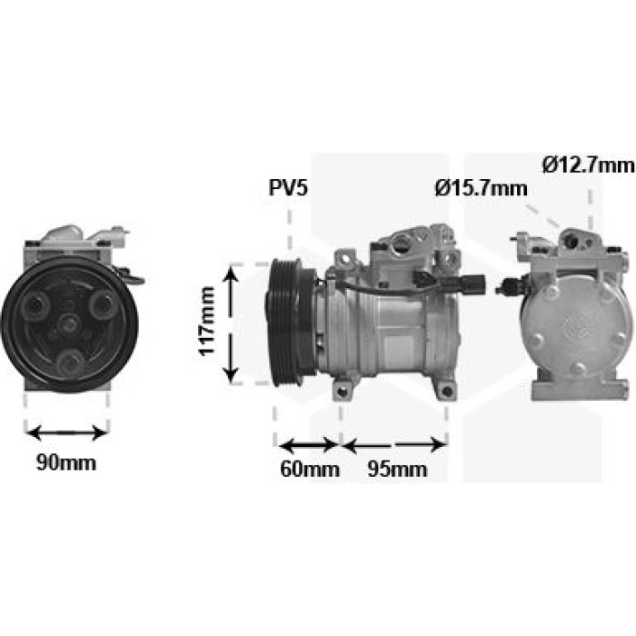 Van Wezel Klimakompressor 8201K701 Van Wezel Klimakompressor 8201K701