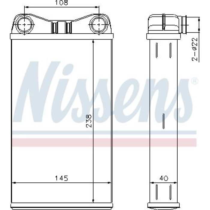 Nissens Heizungskühler 70227 Nissens Heizungskühler 70227