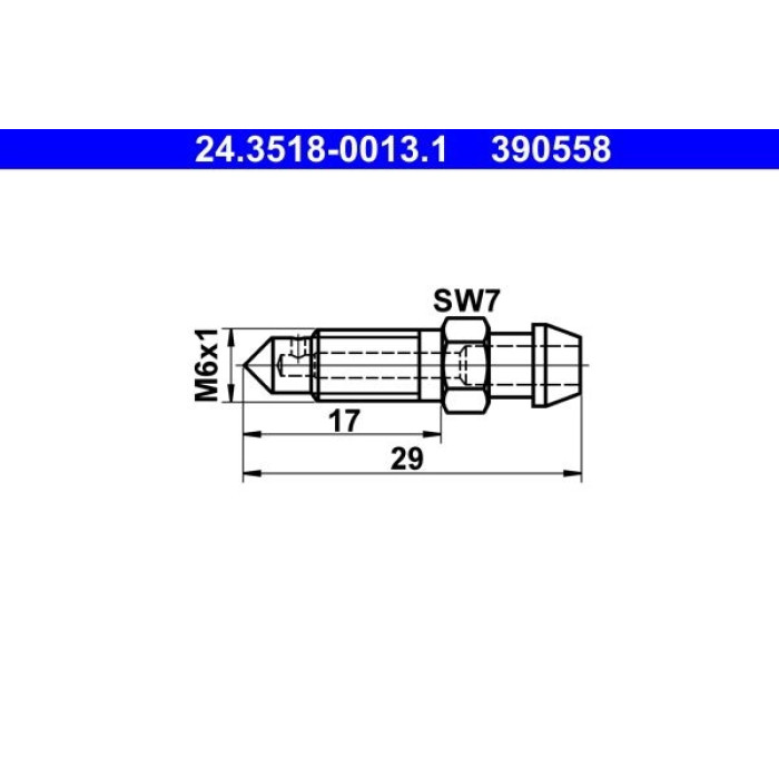 ATE Entlüftungsschraube 24.3518-0013.1 ATE Entlüftungsschraube 24.3518-0013.1