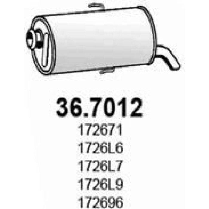 ASSO Endschalldämpfer 36.7012 ASSO Endschalldämpfer 36.7012