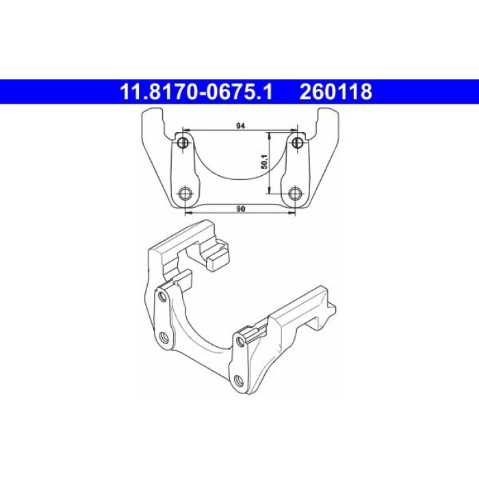 ATE Halter, Bremssattel 11.8170-0675.1 ATE Halter, Bremssattel 11.8170-0675.1