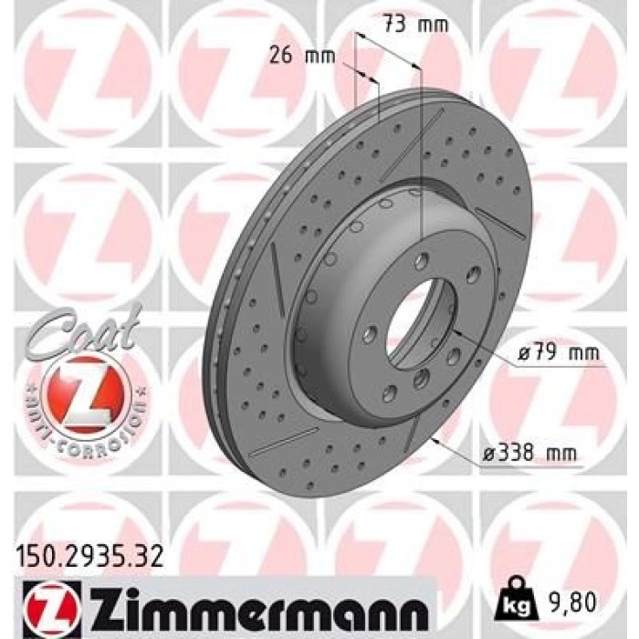Zimmermann Bremsscheibe 150.2935.32 Zimmermann Bremsscheibe 150.2935.32