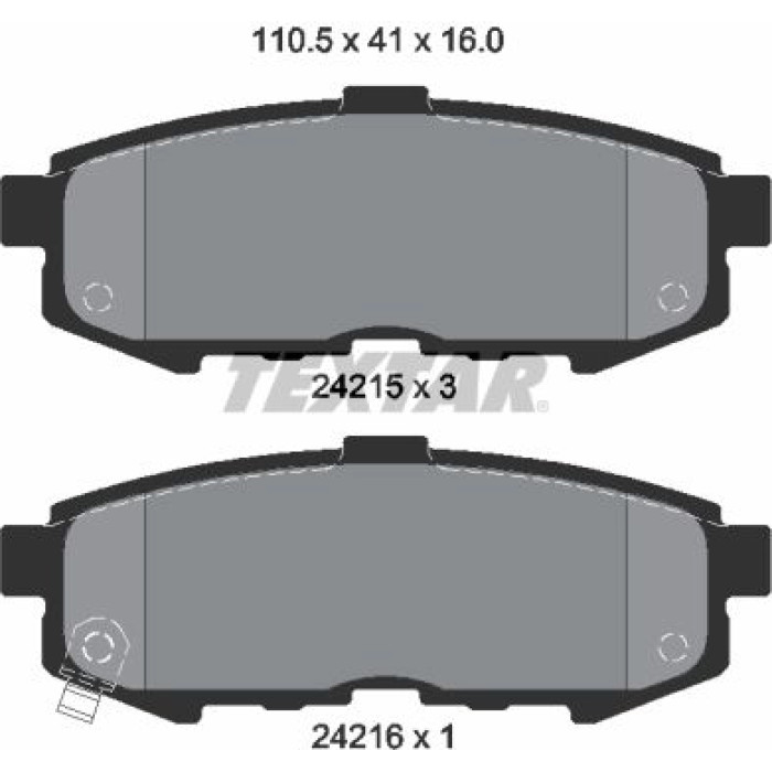 Textar Bremsbelagsatz 2421501 Textar Bremsbelagsatz 2421501