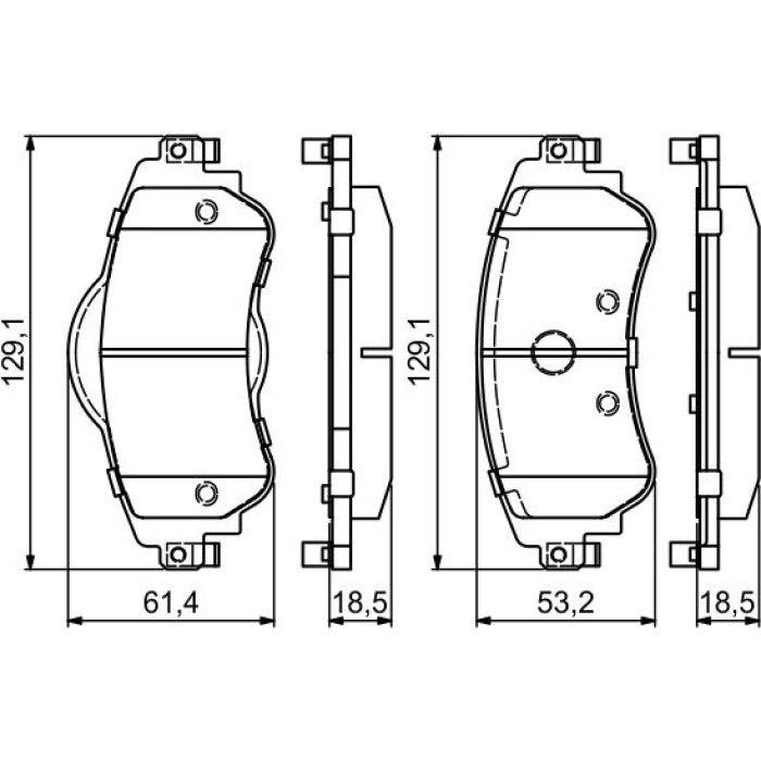 Bosch Bremsbelagsatz 0 986 494 690