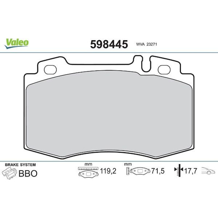 Valeo Bremsbelagsatz 598445