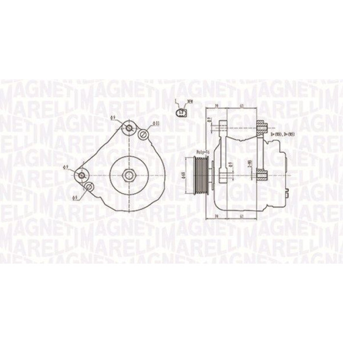 Magneti Marelli Lichtmaschine 063731402010 Magneti Marelli Lichtmaschine 063731402010