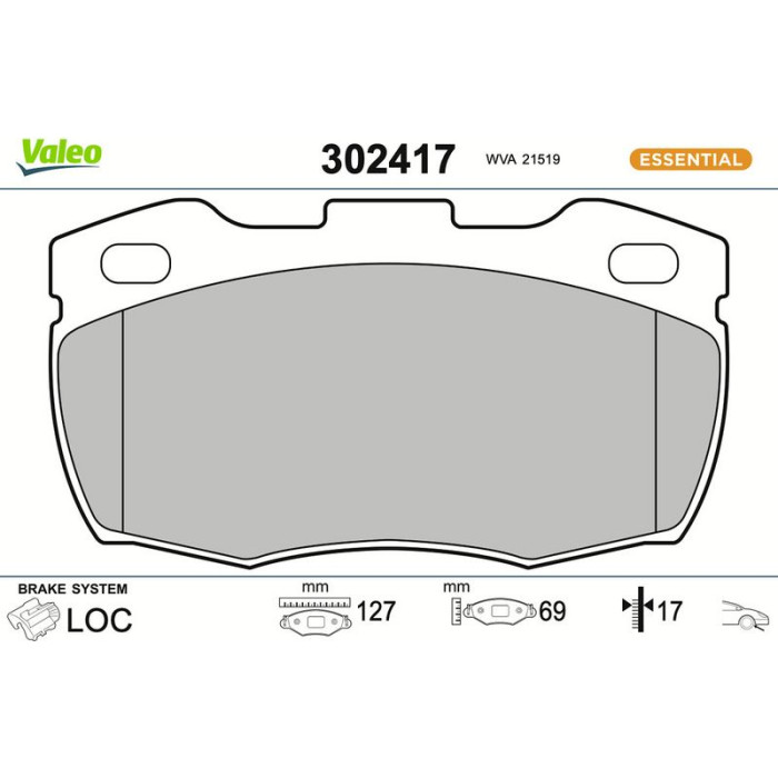 Valeo Bremsbelagsatz 302417