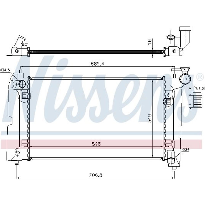 Nissens Wasserkühler PKW 64646A Nissens Wasserkühler PKW 64646A