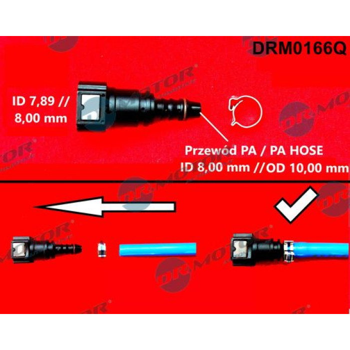 DR.MOTOR Schlauchverbinder, Kraftstoffschlauch DRM0166Q DR.MOTOR Schlauchverbinder, Kraftstoffschlauch DRM0166Q