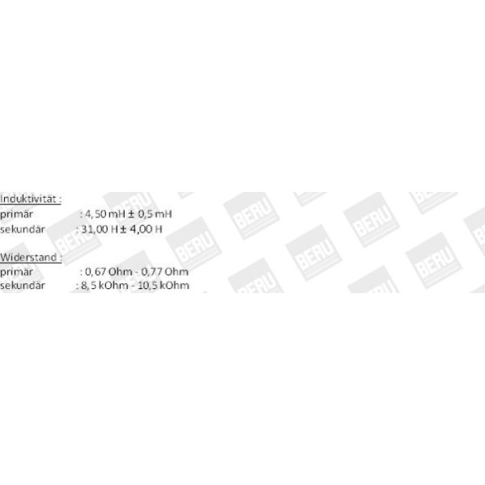 BERU Zündspule ZS126 BERU Zündspule ZS126