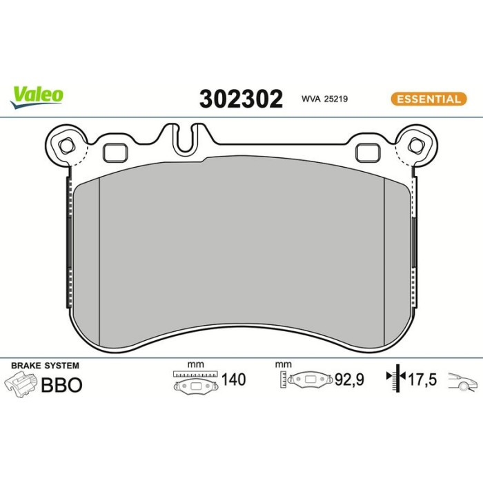 Valeo Bremsbelagsatz 302302