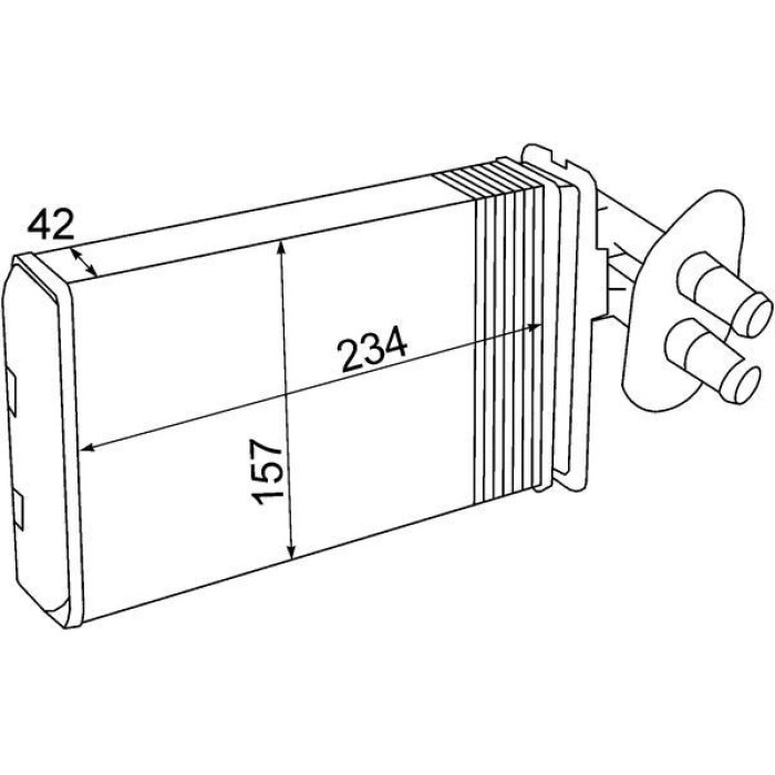 MAHLE Wärmetauscher, Innenraumheizung AH 69 000S MAHLE Wärmetauscher, Innenraumheizung AH 69 000S