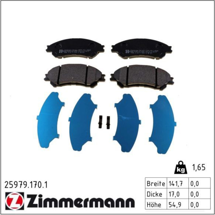 ZIMMERMANN Bremsbeläge 25979.170.1 ZIMMERMANN Bremsbeläge 25979.170.1