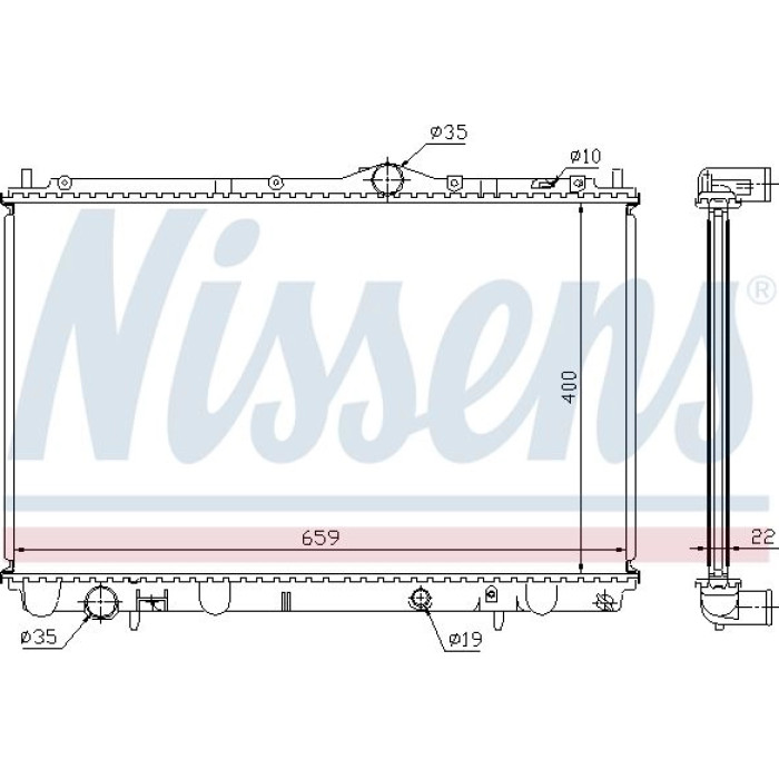 Nissens Wasserkühler PKW 65543A Nissens Wasserkühler PKW 65543A