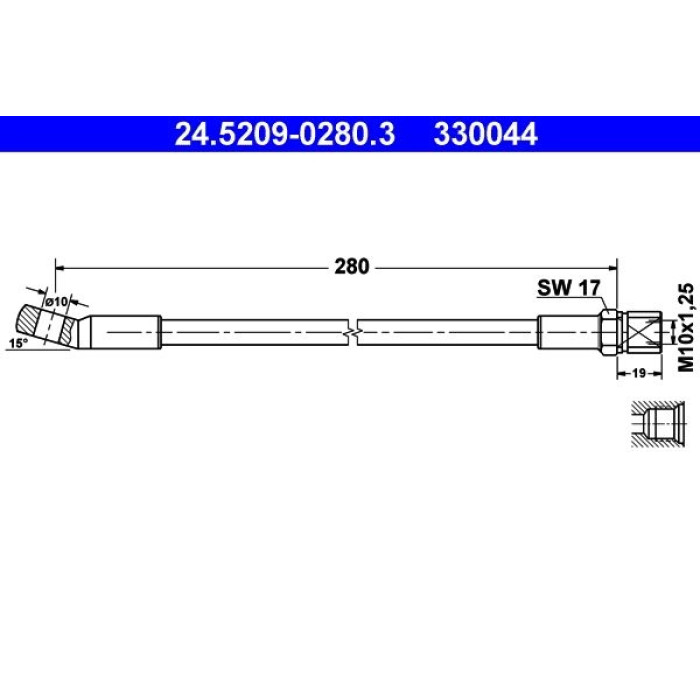 ATE Bremsschlauch 24.5209-0280.3 ATE Bremsschlauch 24.5209-0280.3