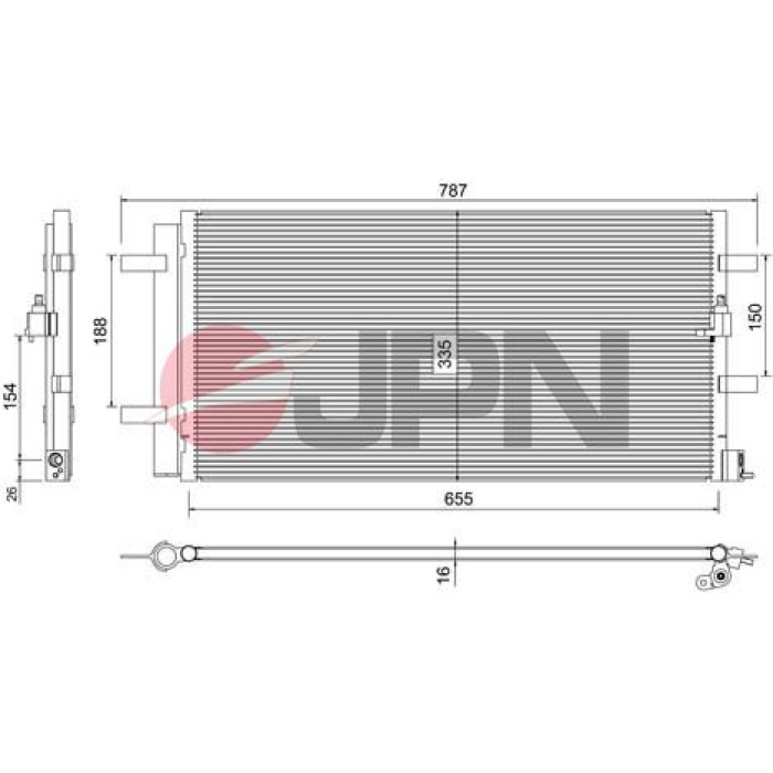 JPN Kondensator Klimaanlage 60C9080-JPN JPN Kondensator Klimaanlage 60C9080-JPN
