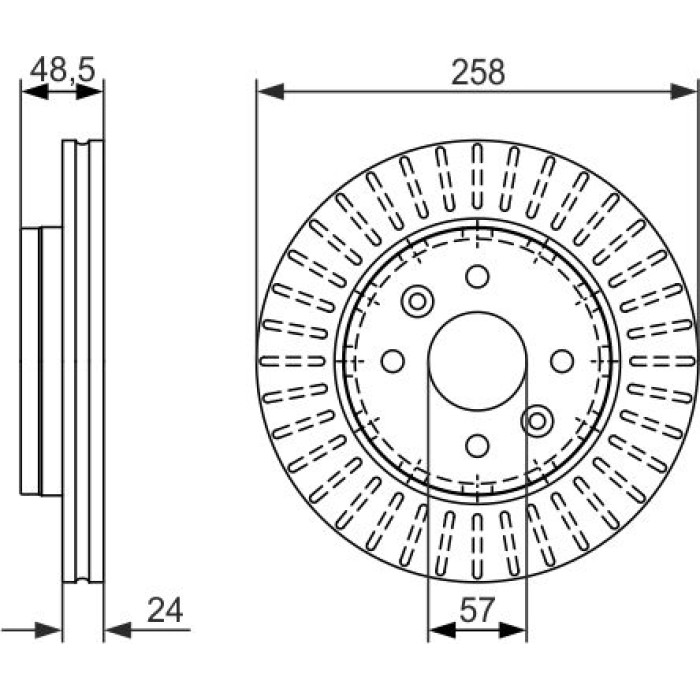 Bosch Bremsscheibe Vorderachse 0 986 479 676 Bosch Bremsscheibe Vorderachse 0 986 479 676