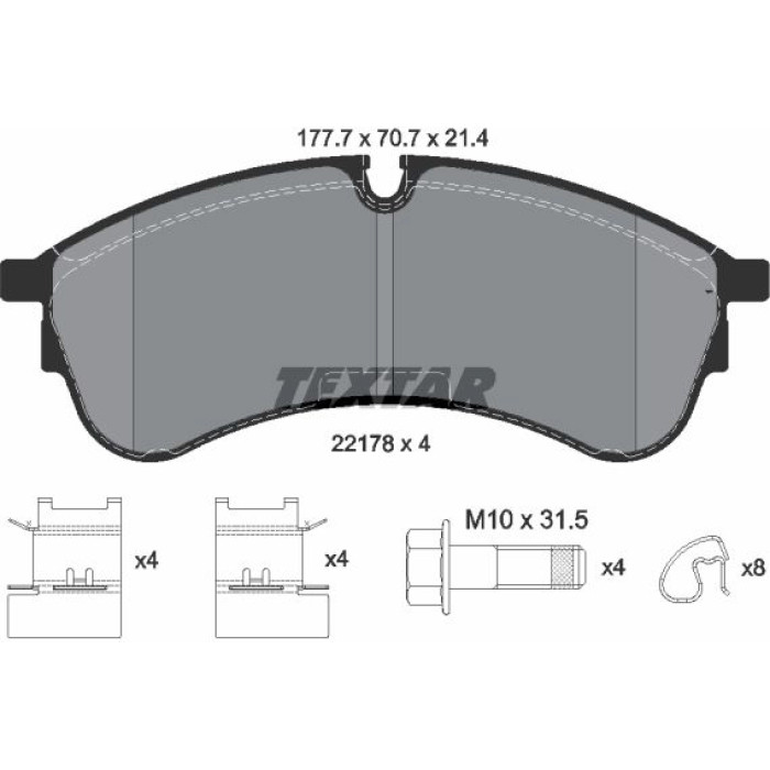 Textar Bremsbelagsatz 2217801 Textar Bremsbelagsatz 2217801