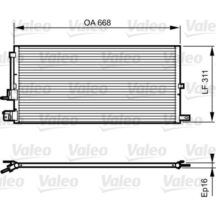 Valeo Klimakondensator 814199 Valeo Klimakondensator 814199