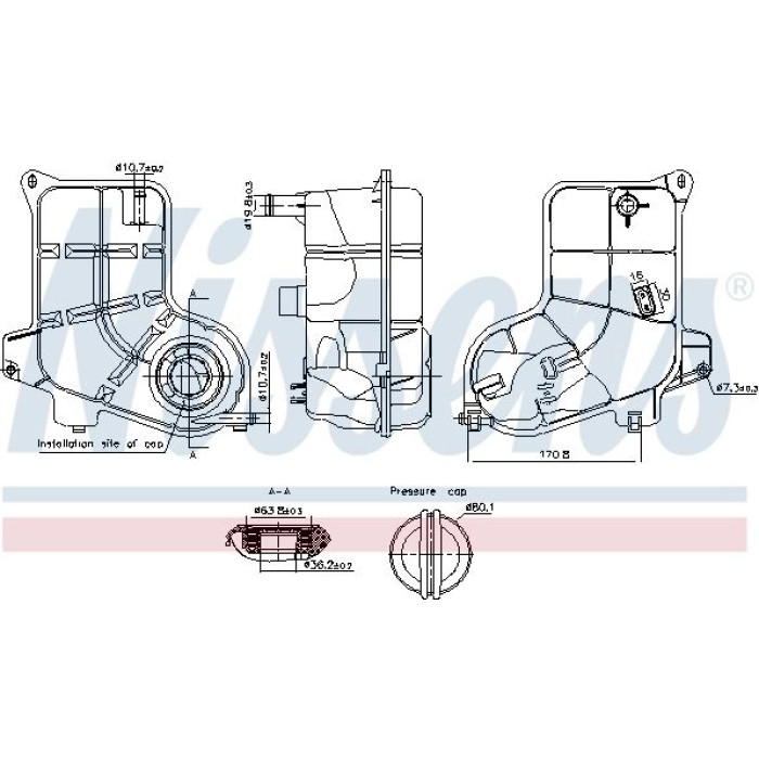 Nissens Kühlmittel-Ausgleichsbehälter 996311 Nissens Kühlmittel-Ausgleichsbehälter 996311