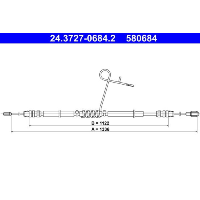 ATE Handbremsseil 24.3727-0684.2 ATE Handbremsseil 24.3727-0684.2
