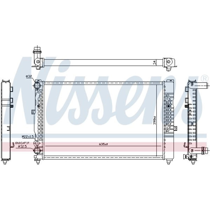 Nissens Wasserkühler PKW 60491 Nissens Wasserkühler PKW 60491