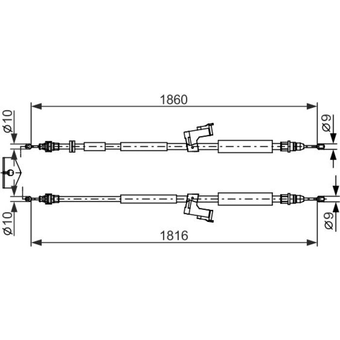 Bosch Handbremsseil 1987482671 Bosch Handbremsseil 1987482671