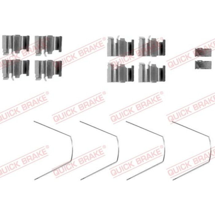 Quick Brake Montagesatz für Bremsbeläge 109-1651 Quick Brake Montagesatz für Bremsbeläge 109-1651