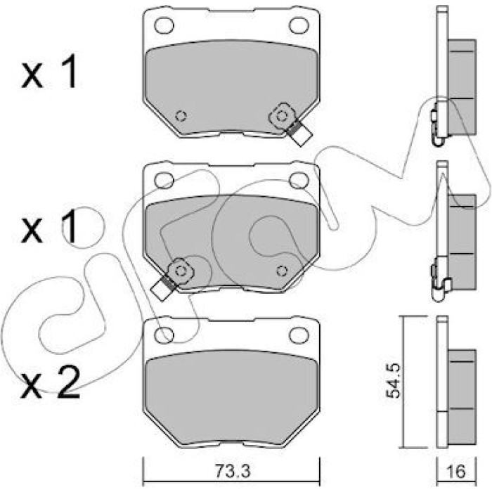 CIFAM Bremsbelagsatz, Scheibenbremse 822-501-0 CIFAM Bremsbelagsatz, Scheibenbremse 822-501-0