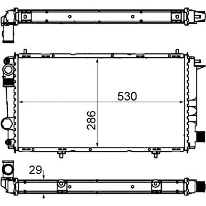 MAHLE Kühler, Motorkühlung CR 431 000S MAHLE Kühler, Motorkühlung CR 431 000S
