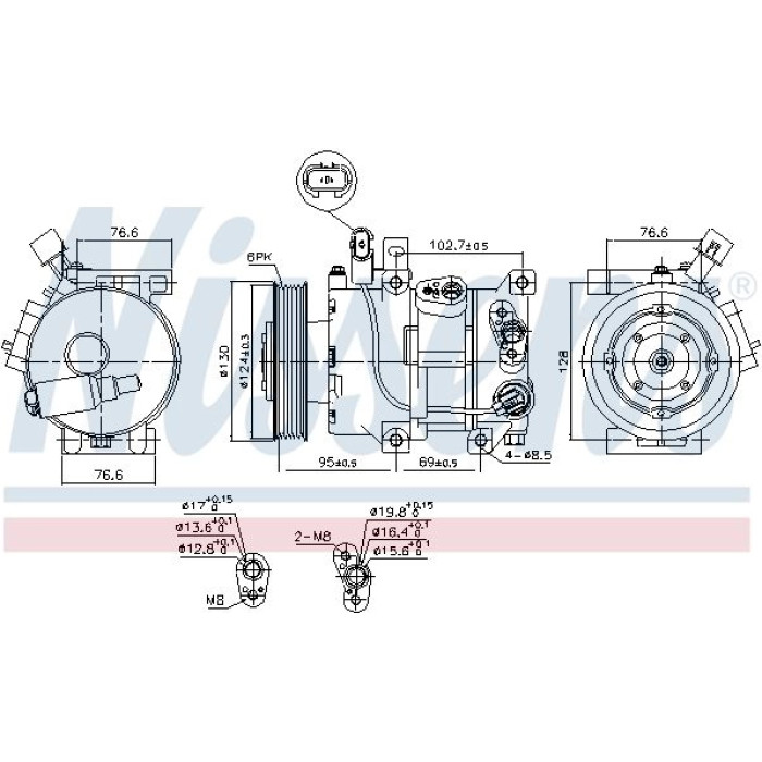 Nissens Klimakompressor PKW 890425 Nissens Klimakompressor PKW 890425