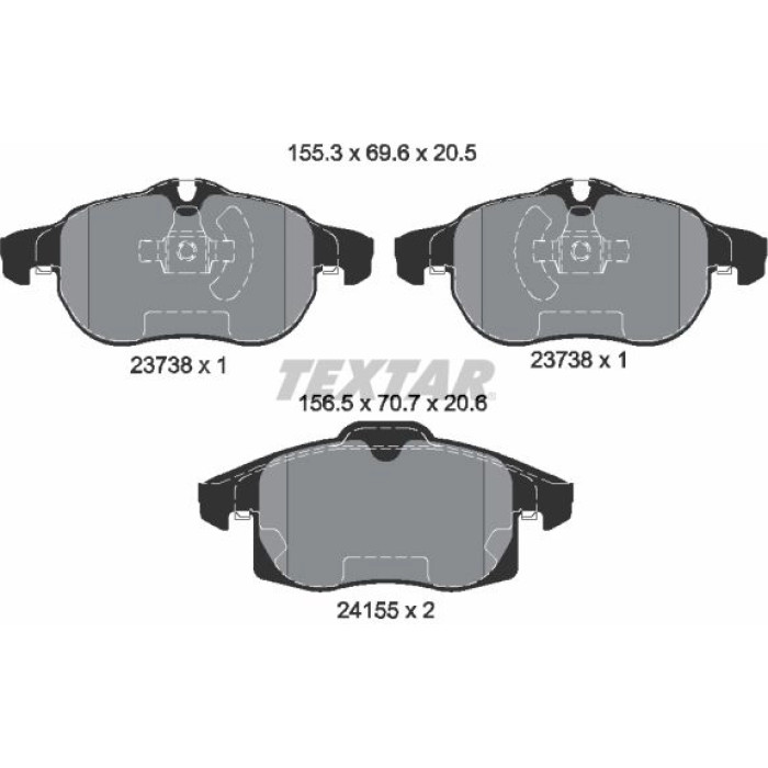 Textar Bremsbelagsatz 2415501 Textar Bremsbelagsatz 2415501