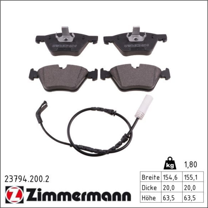 ZIMMERMANN Bremsbeläge 23794.200.2 ZIMMERMANN Bremsbeläge 23794.200.2