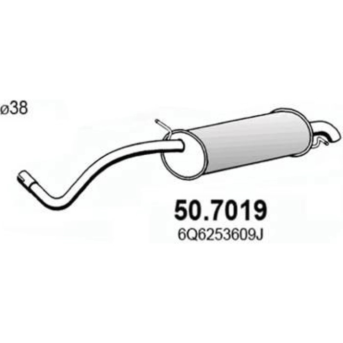 ASSO Endschalldämpfer 50.7019 ASSO Endschalldämpfer 50.7019