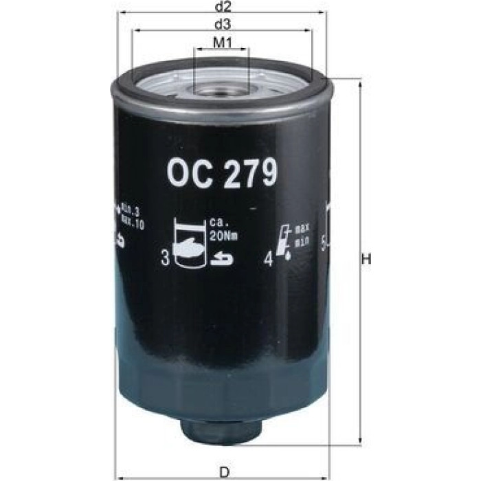 Mahle Original Ölfilter OC 279 Mahle Original Ölfilter OC 279