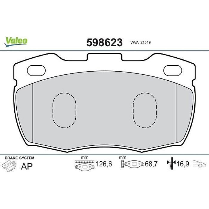Valeo Bremsbelagsatz 598623