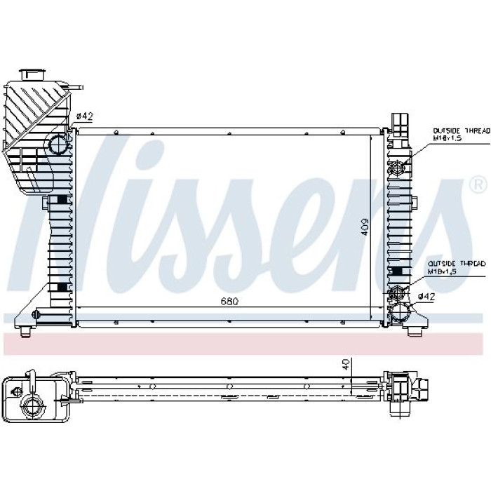 Nissens Wasserkühler PKW 62686A Nissens Wasserkühler PKW 62686A