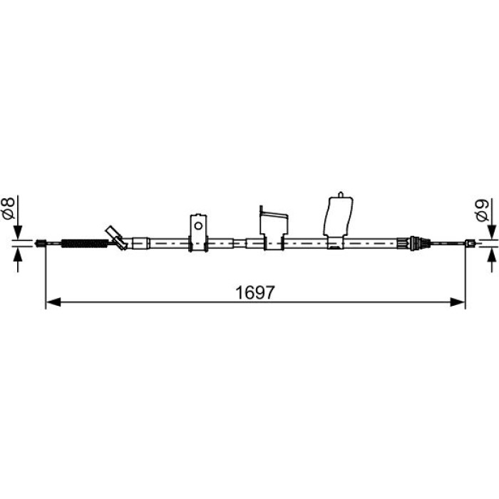 Bosch Handbremsseil links 1987482627 Bosch Handbremsseil links 1987482627