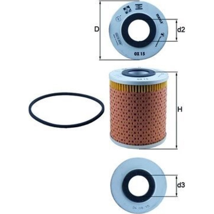 Mahle Original Ölfilter OX 15D Mahle Original Ölfilter OX 15D