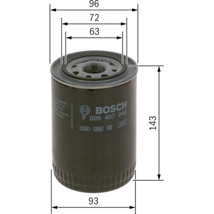 Bosch Ölfilter F 026 407 248 Bosch Ölfilter F 026 407 248