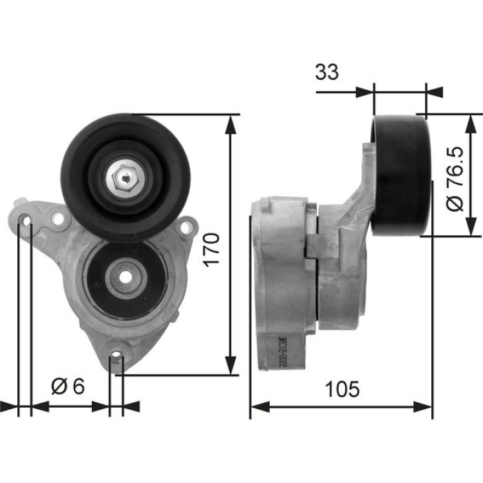 Gates Spannrolle T38421 Gates Spannrolle T38421
