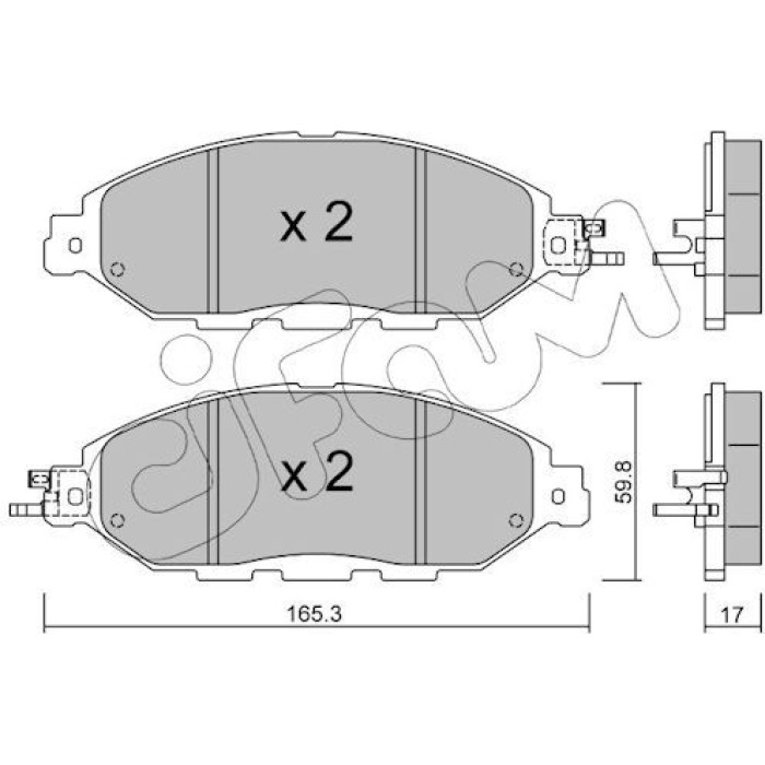 CIFAM Bremsbelagsatz, Scheibenbremse 822-1045-0