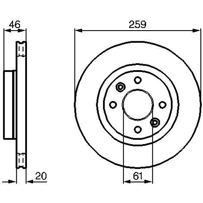 Bosch Bremsscheibe Vorderachse 0 986 478 270 Bosch Bremsscheibe Vorderachse 0 986 478 270