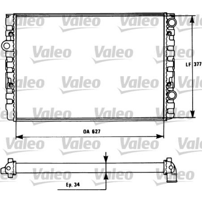 Valeo Motorkühler 731127 Valeo Motorkühler 731127