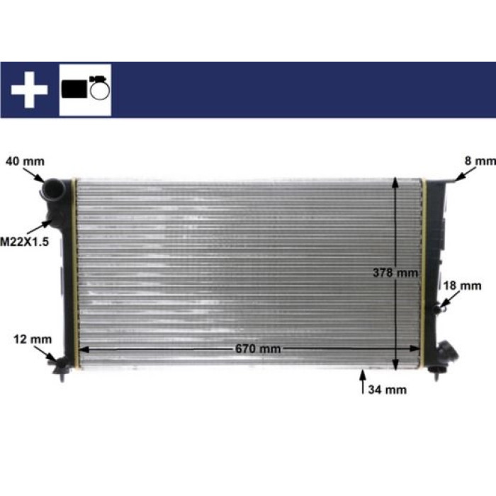 MAHLE Kühler, Motorkühlung CR 471 000S