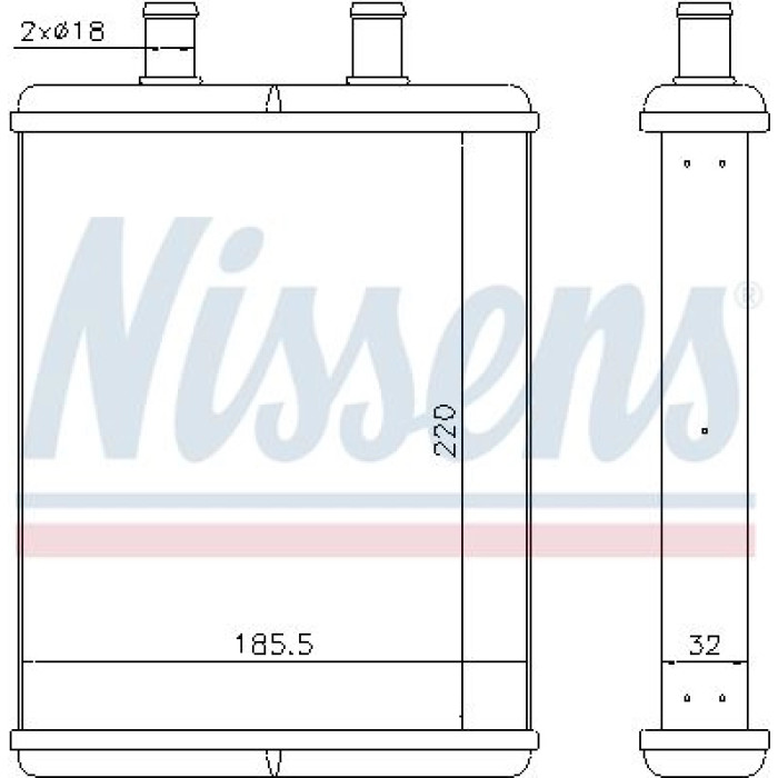 Nissens Heizungskühler PKW 71817 Nissens Heizungskühler PKW 71817