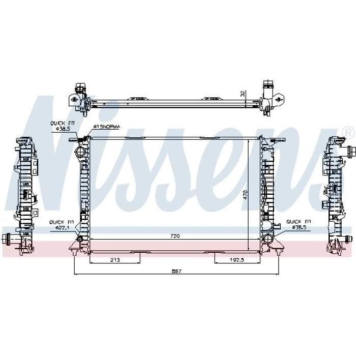 Nissens Wasserkühler PKW 60317