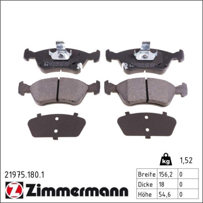 21975.180.1 ZIMMERMANN Bremsbeläge 21975.180.1