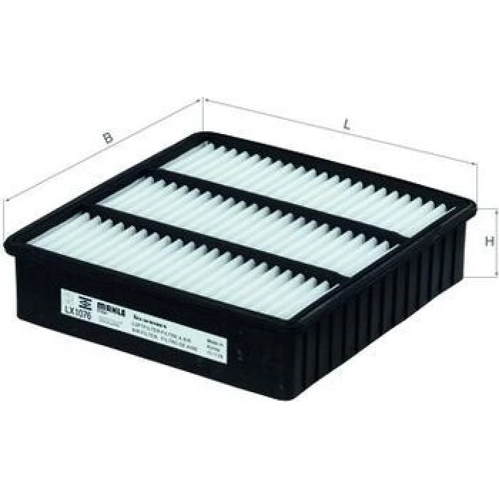 LX 1076 MAHLE Luftfilter LX 1076, Filtereinsatz, 204 x 212 x 50,5 mm – u. a. für Mitsubishi Lancer VII (CS_A, CT_A), Outlander I (CU_W), Colt V (CJ_, CP_) – OE Nummer MR188657 - l LX 1076 MAHLE Luftfilter LX 1076, Filtereinsatz, 204 x 212 x 50,5 mm – u. a. für Mitsubishi Lancer VII (CS_A, CT_A), Outlander I (CU_W), Colt V (CJ_, CP_) – OE Nummer MR188657 - l
